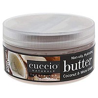 Cuccio Naturale Butter Blends - Ultra-Moisturizing, Renewing, Smoothing Scented Body Cream - Deep Hydration For Dry Skin Repair - Made With Natural Ingredients - Coconut And White Ginger - 8 Oz