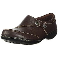 Clarks Womens Ashland Lane Q Slip-On Loafer, Redwood, 75 M Us