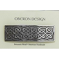 Large Celtic Hair Clip, Hand Crafted Metal Barrette Made in the USA with a Large 80mm Clip by Oberon Design