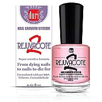 duri Rejuvacote 2 Nail Growth System Sensitive Formula - Nail Hardener and Strengthener for Brittle, Breaking, Splitting Nail Repair - 0.61 fl. oz.