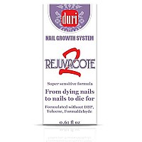 duri Rejuvacote 2 Nail Growth System Sensitive Formula - Nail Hardener and Strengthener for Brittle, Breaking, Splitting Nail Repair - 0.61 fl. oz.