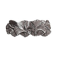 Ginkgo Hair Clip, Hand Crafted Metal Barrette Made in the USA with a Medium 70mm Clip by Oberon Design