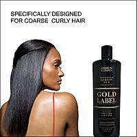 Gold Label Professional Results Brazilian Keratin Blowout Hair Treatment Enhanced Specifically Designed for Coarse Curly Dominican Brazilian Hair 240ml