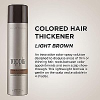 Toppik Colored Hair Thickener, Light Brown, 5.1 OZ