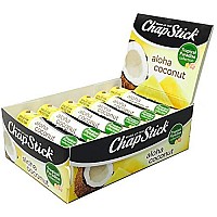 Chapstick Limited Edition Tropical Paradise Collection Aloha Coconut Flavored Skin Protectant Lip Balm Tube - Great for Moisturizing & Hydrating Chapped, Cracked, Dry Lips  0.15oz Each, 12 Sticks