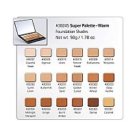 Graftobian HD Glamour Creme Foundation Warm Super Palette - 18 High Definition Warm Undertone Cream Shades