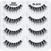 Ardell False Eyelashes Demi Wispies Black, 1 Pack (5 Pairs Per Pack)