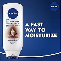 NIVEA Cocoa Butter In Shower Lotion, Body Lotion for Dry Skin, 13.5 Fl Oz Bottle