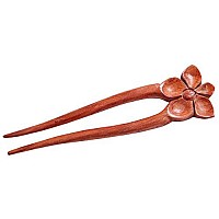 Marycrafts Wooden Flower Hair Pin, Hair Fork, Hair Stick, Hair Accessories For Women (1 Piece)