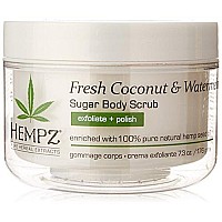 Hempz Herbal Sugar Body Scrub, Pearl White, Fresh Coconut/Watermelon, 7.3 Fluid Ounce