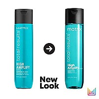 Matrix High Amplify Volumizing Shampoo | Instant Lift, Body, & Lasting Volume | Clarifiying | Silicone-Free with Proteins | For Fine & Limp Hair | 10.1 Fl. Oz