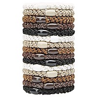 L. Erickson Grab & Go Ponytail Holder, Daily Neutral, Set of Fifteen - Exceptionally Secure with Gentle Hold