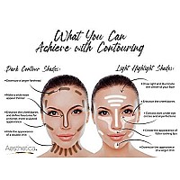 Aesthetica Cosmetics Cream Contour and Highlighting Makeup Kit - Contouring Foundation/Concealer Palette - Vegan & Cruelty Free - Step-by-Step Instructions Included