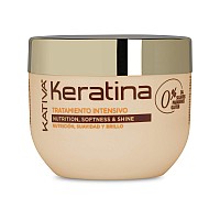 Kativa Keratin Intensive Treatment (8.45 Fl Oz), Rebuild & Strengthen Damaged Hair, With Hydrolyzed Keratin & Ceramides For Soft, Shiny And Nourished Hair, Sulfate Free, Gluten Free, Paraben Free