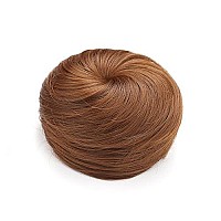 Onedor Synthetic Fiber Hair Extension Chignon Donut Bun Wig Hairpiece (12 - Light Brown)