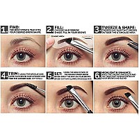 Aesthetica Brow Contour Kit 16-Piece Eyebrow Makeup Palette Set 6 Eyebrow Powders, 5 Eyebrow Stencils, Spoolie/Brush Duo, Tweezers, Eye Brow Wax, Highlighter - Unique Gifts For Women For Her Birthday