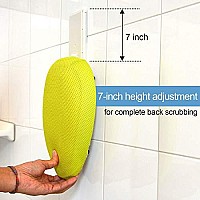 Squeechy - Exfoliating Hands Free Loofah Back Scrubber, Shower Soap Dispenser, Wall Mounted, Shower Accessories