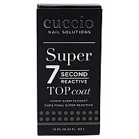 Cuccio Colour Super 7 Second Nail Top Coat - Super Quick Drying Formula - Creates A High Gloss Finish With Incredible Long-Lasting Durability - Formulated With Super Seal Technology - 0.43 Oz