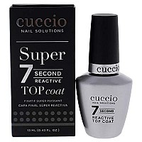 Cuccio Colour Super 7 Second Nail Top Coat - Super Quick Drying Formula - Creates A High Gloss Finish With Incredible Long-Lasting Durability - Formulated With Super Seal Technology - 0.43 Oz