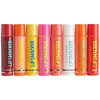 Lip Smacker Flavored Lip Balm Tropic Fever Pack of 8, Passion Fruit, Peach, Breezey-Teazey, Pina Colada, Grapefruit, Coca Cabana, Tangerine, Mango, Clear, 1.12 Ounce (Pack of 8)