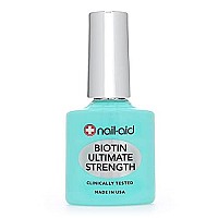 Nail-Aid Biotin Ultimate Strength - Nail Treatment & Strengthener - Clear, 0.55 Fl Oz (08873)