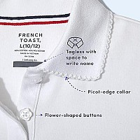 French Toast Girls Long Sleeve With Picot Collar (Standard Plus) School Uniform Polo Shirt, Hunter, 10 12 Us