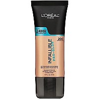 Loreal Paris Makeup Infallible Up To 24Hr Pro-Glow Foundation, 204 Natural Buff, 1 Fl; Oz.