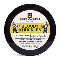 Duke Cannon Supply Co. Bloody Knuckles Hand Repair Balm - For Working Hands, Moisturizing Lotion Cream For Dry Skin, Non-Greasy, Scent Free, 5 Oz