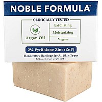 Noble Formula 2% Pyrithione Zinc (ZnP) Argan Oil Bar Soap, 3.25 oz