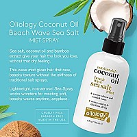 Oliology Coconut Oil Beach Wave Sea Salt Mist Spray - Creates Volume and Tousled Waves, Texture and Style that Lasts All Day (8 Oz)