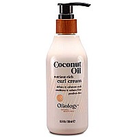 Oliology Coconut Oil Curl Cream - Defines & Enhances Curls & Waves | Botanically Infused | Conditions & Reduces Frizz | Made In Usa, Cruelty Free & Paraben Free (8.5Oz)