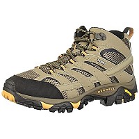 Merrell Mens Moab 2 Mid Gtx Hiking Boot, Walnut, 9 W Us