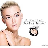 EVE PEARL Dual Salmon Concealer Full Coverage Under Eye Concealer Smooth Skin Treatment Brighten Makeup Hydrate Skincare (Light)