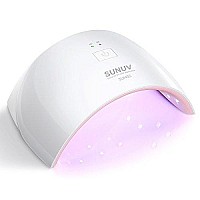 Uv Led Nail Lamp, Sunuv Gel Uv Light Nail Dryer For Gel Nail Polish Curing Lamp With Sensor 2 Timers Sun9C Pink