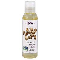 Now Solutions, Castor Oil, 100% Pure Versatile Skin Care, Multi-Purpose Skin Softener, 4-Ounce, Transparent (7679)