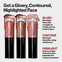 Blush Stick by Revlon, PhotoReady Insta-Blush Face Makeup with Cream to Powder Formula, High Impact Color, Moisturizing Creamy Formula, 320 Berry Kiss, 0.31 Oz