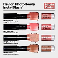 Blush Stick by Revlon, PhotoReady Insta-Blush Face Makeup with Cream to Powder Formula, High Impact Color, Moisturizing Creamy Formula, 320 Berry Kiss, 0.31 Oz