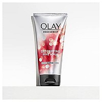 Facial Cleanser By Olay Regenerist, Detoxifying Pore Scrub & Exfoliator, 5 Fl. Oz, Pack Of 3 (Packaging May Vary)