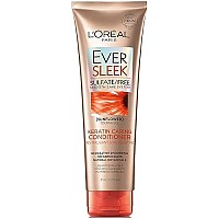 L'Oreal Paris EverSleek Sulfate Free Keratin Caring Conditioner with Sunflower Oil Fl, Fresh, 8.5 Ounce