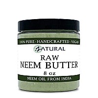 Organic Neem Butter-Coconut Oil, Neem Oil, Neem Leaf, Marula Oil, Kokum Butter, Rosemary, For Sensitive Skin, Itchy Skin, 8 oz.