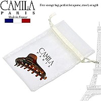 Camila Paris CP2370 French Hair Clip for Women, Medium Narrow, Open, Girls Hair Claw Clips Jaw Fashion Durable and Styling Hair Accessories for Women, Strong Hold No Slip Grip, Made in France