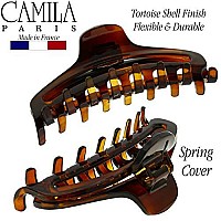 Camila Paris CP2370 French Hair Clip for Women, Medium Narrow, Open, Girls Hair Claw Clips Jaw Fashion Durable and Styling Hair Accessories for Women, Strong Hold No Slip Grip, Made in France