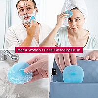 INNERNEED Super Soft Silicone Face Cleanser and Massager Brush Manual Facial Cleansing Brush Handheld Mat Scrubber For Sensitive, Delicate, Dry Skin (Pack of 4)