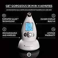 Microderm GLO Diamond Microdermabrasion Machine and Suction Tool - Clinical Micro Dermabrasion Kit for Tone Firm Skin, Advanced Home Facial Treatment System & Exfoliator For Bright Clear Skin