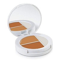 Sheer Cover Studio Conceal & Brighten Concealer- Highlight Trio Tan/Dark Shade Two-Toned Concealers Shimmering Highlighter Tan/Dark Shade with Concealer Brush