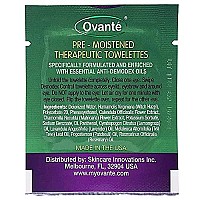 Ovante Eyelid Wipes With Coconut, Tea Tree Oil For Demodex, Blepharitis & Itchy Eyelids - 14 ct