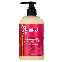 Mielle Organics Honey & Ginger Styling Gel for Enhanced Curl Definition and Moisture Retaining with Aloe for Dry, Curly, Thick, and Frizzy Hair, Non-Sticky, 13 Ounces