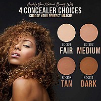 Belloccio High Definition Fair Shade Makeup Concealer 5 gram Jar - Conceal Imperfections, Hide Blemishes, Dark Under Eye Circles, Cosmetic Cream - Use Under Airbrush Foundation