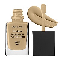 Wet N Wild Photo Focus Matte Liquid Foundation Golden Beige, Vegan & Cruelty-Free