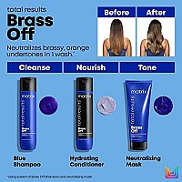 Matrix Brass Off Nourishing Conditioner | Nourishes & Moisturizes Dry Hair | For Color Treated & Bleached Hair | 33.8 Fl. Oz